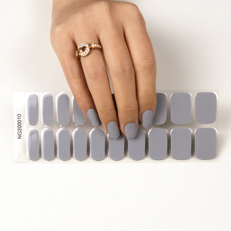 Ultimate Grey Semi-Cured Gel Nail Wrap