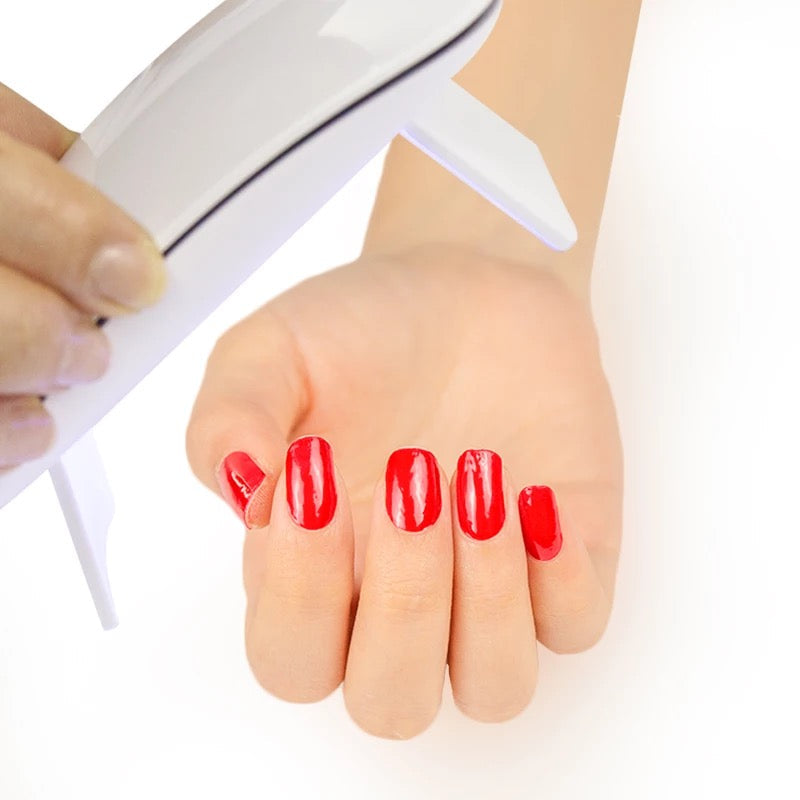 Cherry Red Semi-Cured Gel Nail Wrap