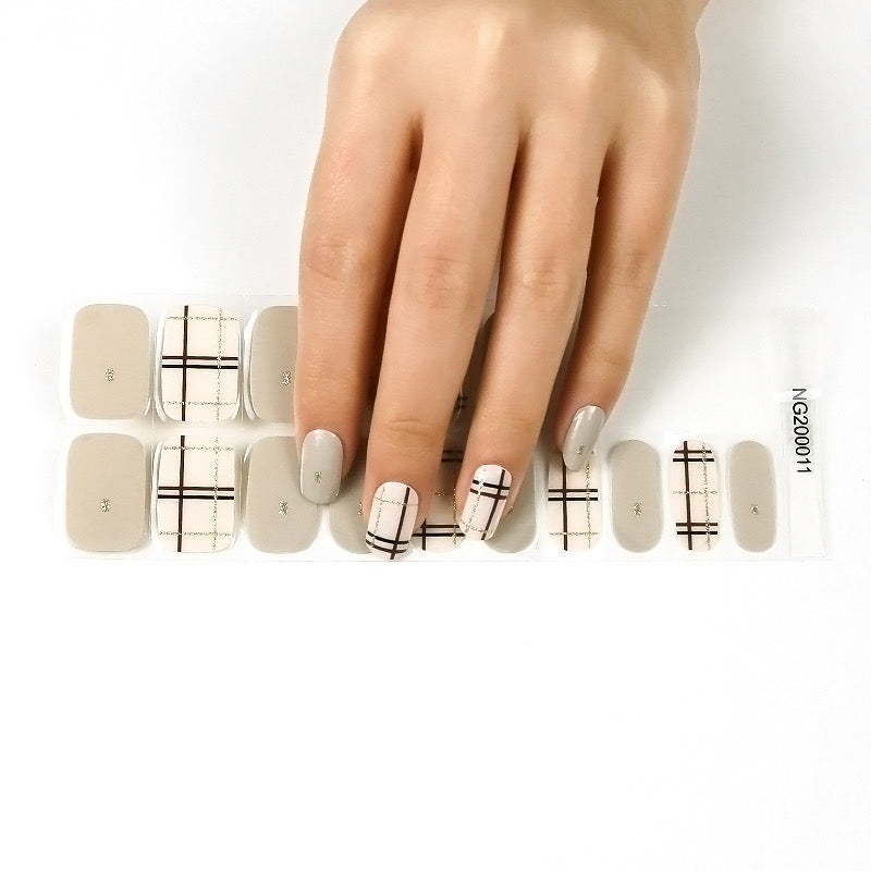 Well Plaid Semi-Cured Gel Nail Wrap