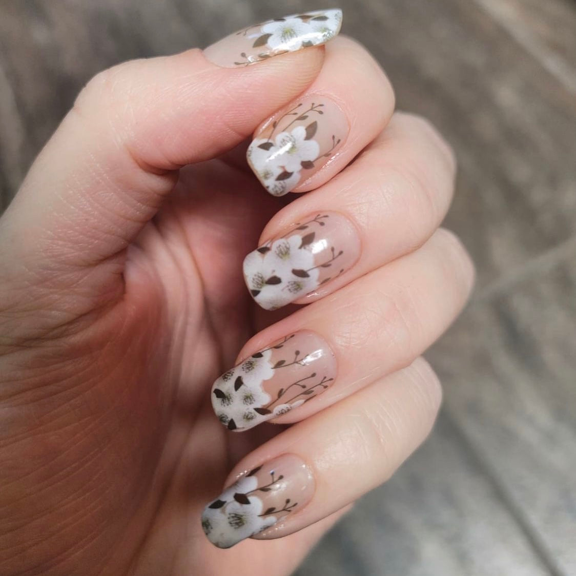 Moody Floral French Tips