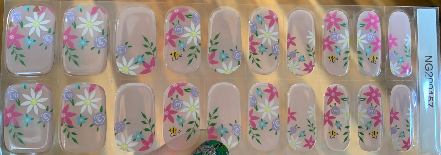 Spring Has Sprung Semi-Cured Gel Nail Wrap