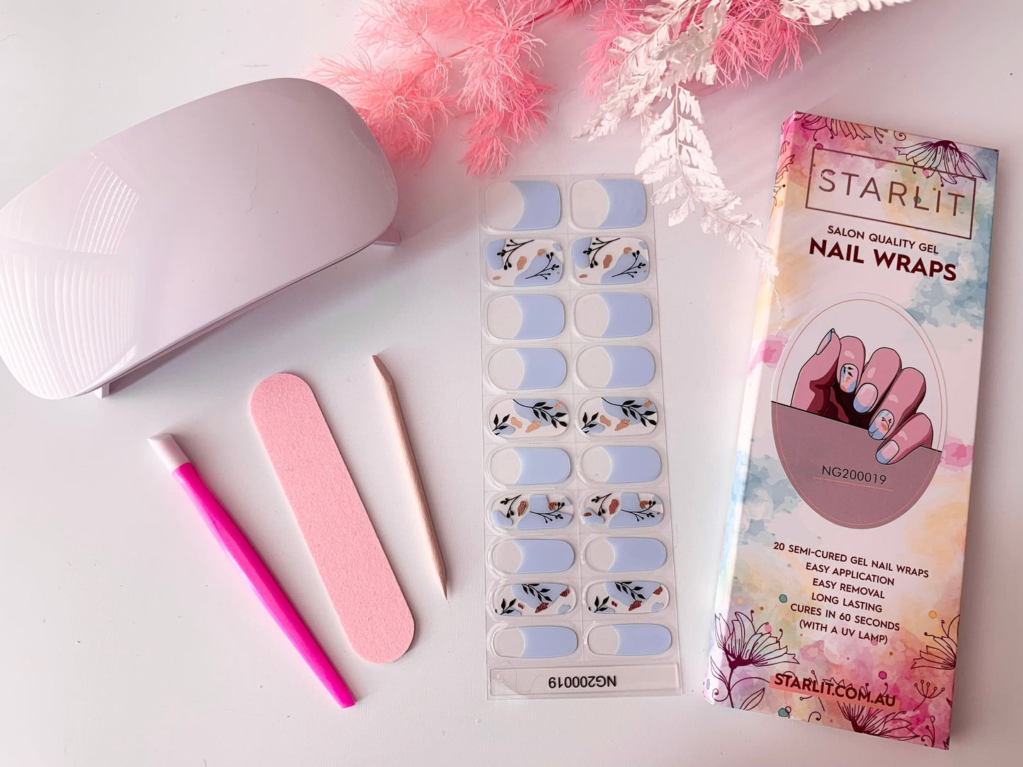 Far Away Semi-Cured Gel Nail Wrap