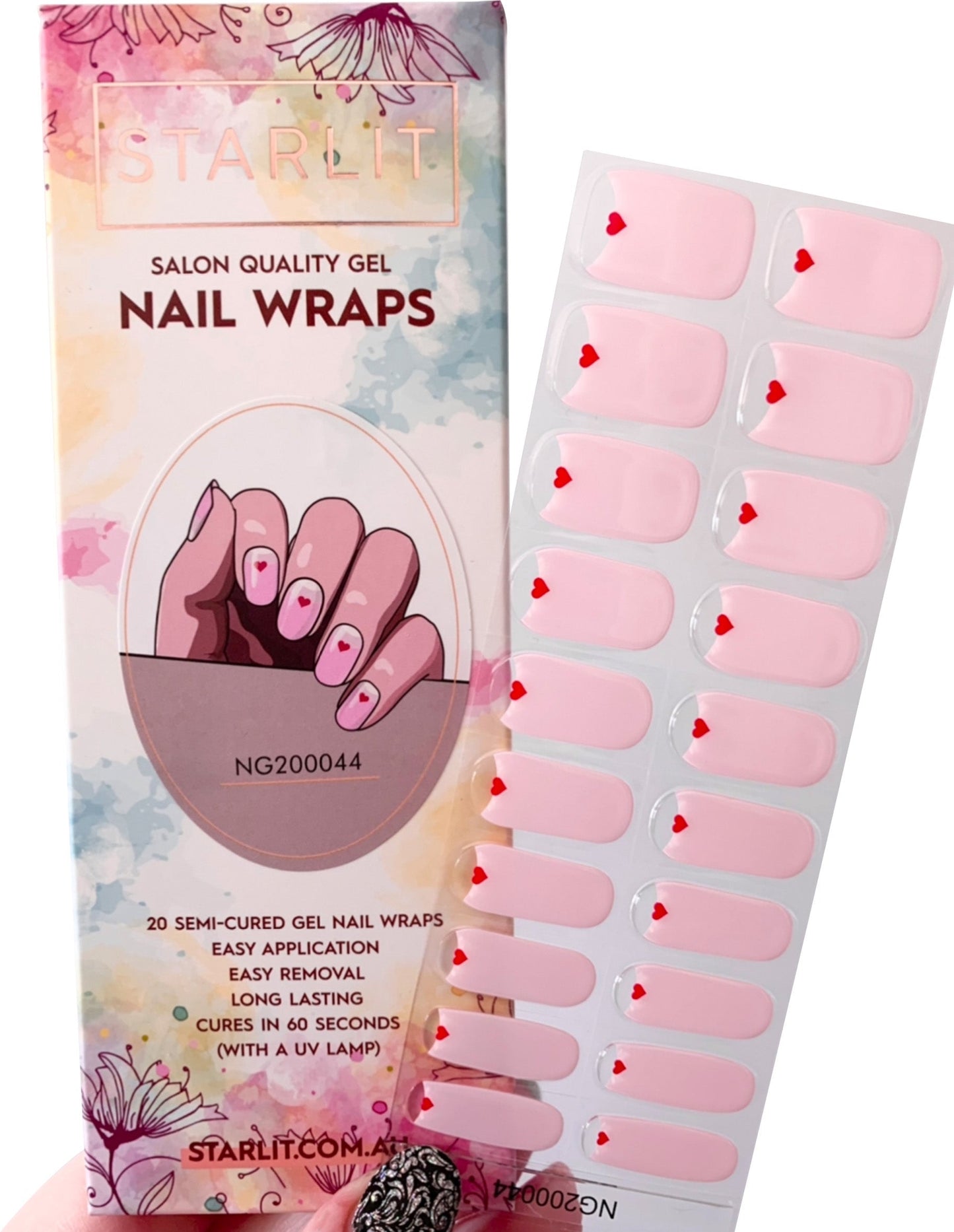 Sweetheart Semi-Cured Gel Nail Wrap