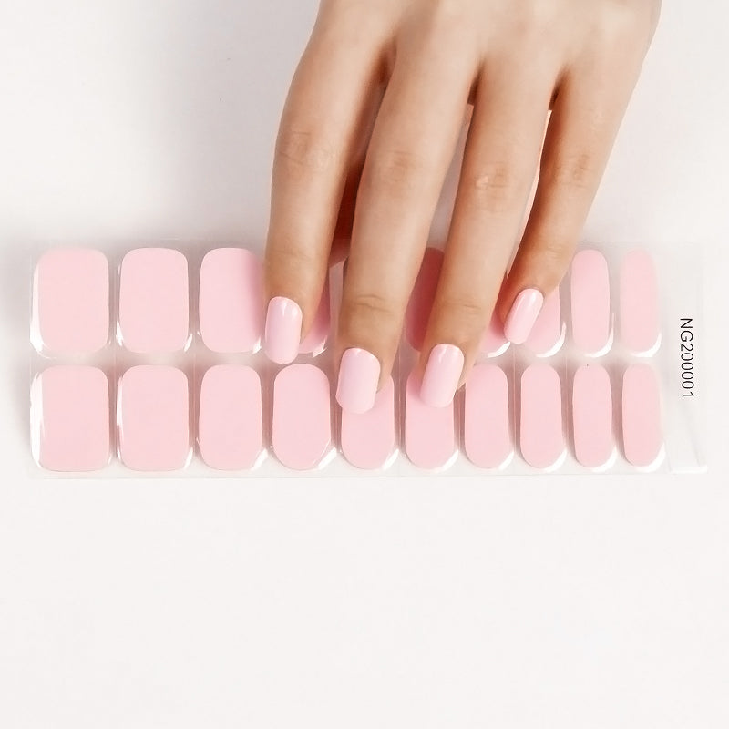 Palest Pink Semi-Cured Gel Nail Wrap km