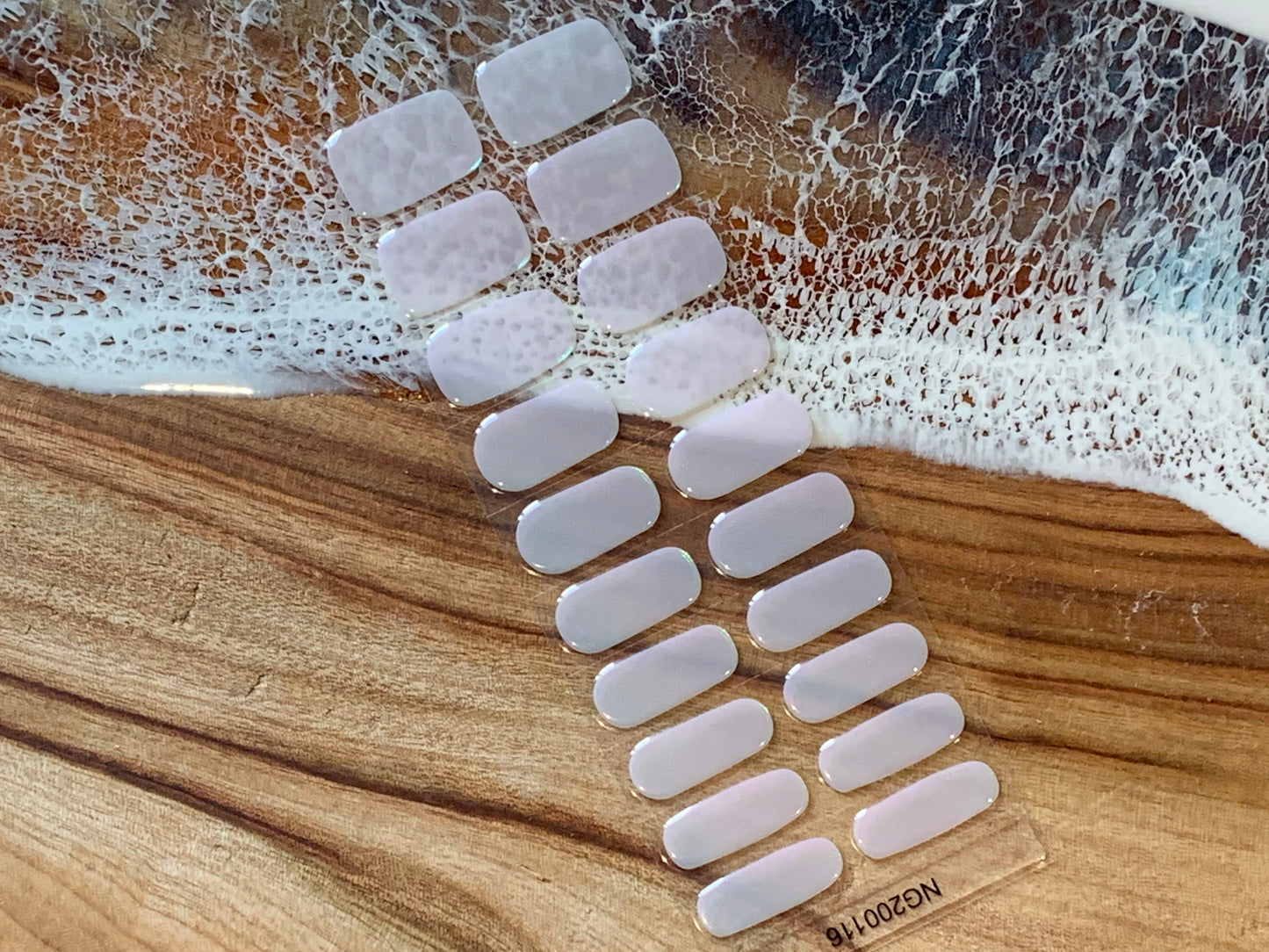 Glazed Donut Iridescent Peach to Green Semi-Cured Gel Nail Wrap