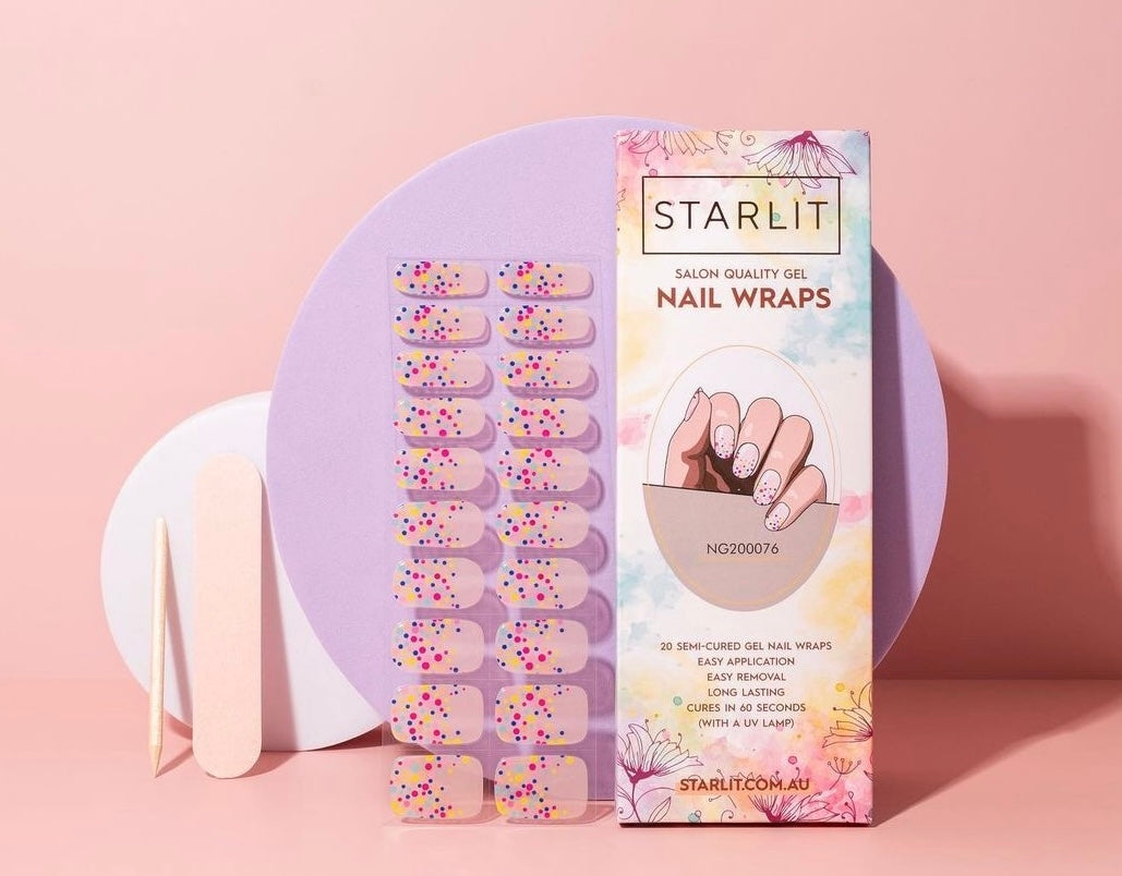 Funky Polka Semi-Cured Gel Nail Wrap