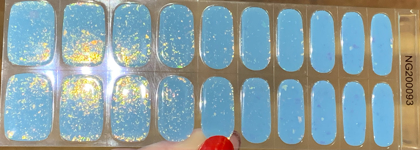 Cloudy Flakies Semi-Cured Gel Nail Wrap