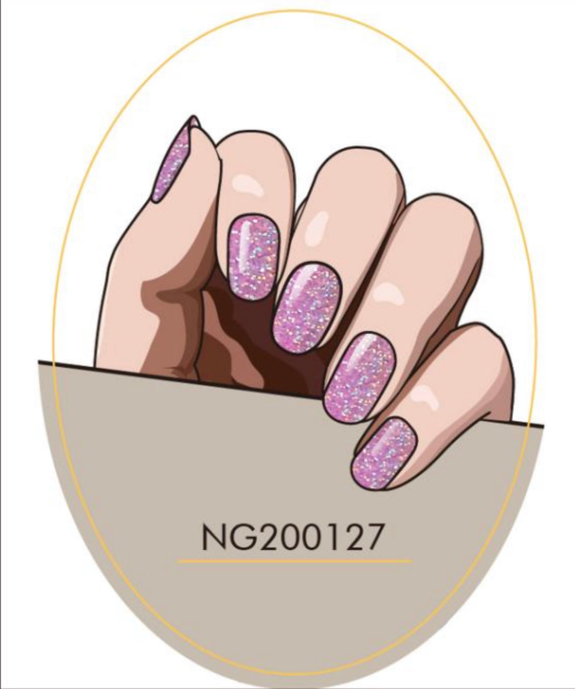 Dazzling Pink Holographic Semi-Cured Gel Nail Wrap