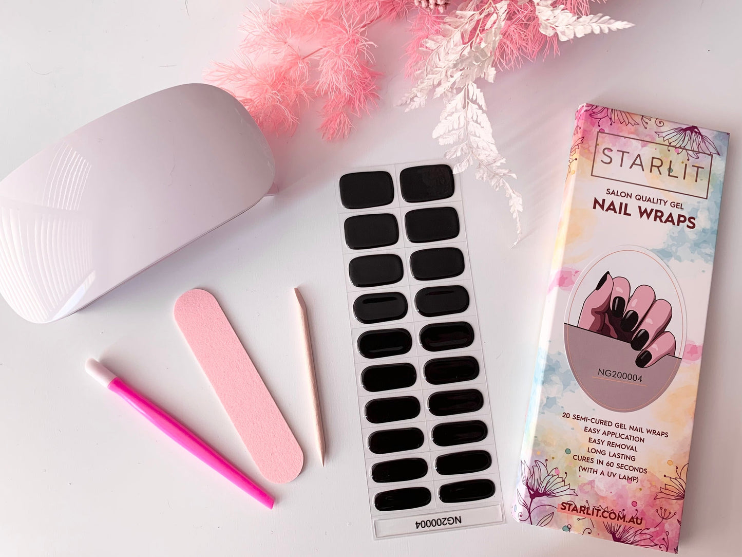 Midnight Kiss Semi-Cured Gel Nail Wrap