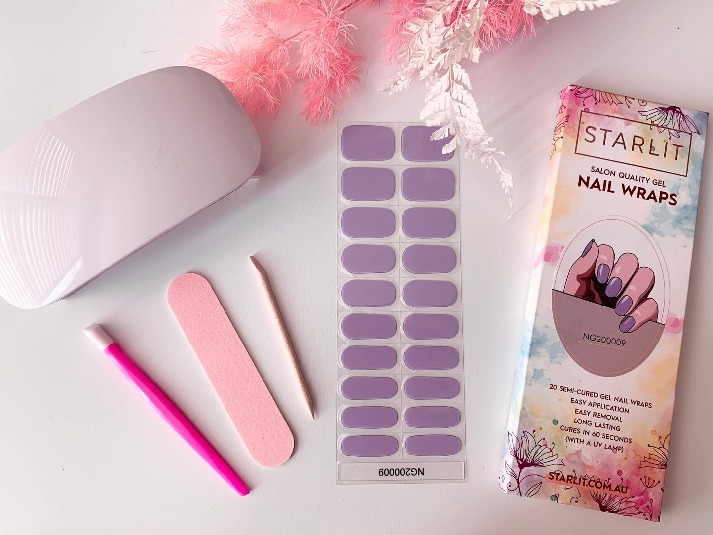 Lavender Dreams Semi-Cured Gel Nail Wrap