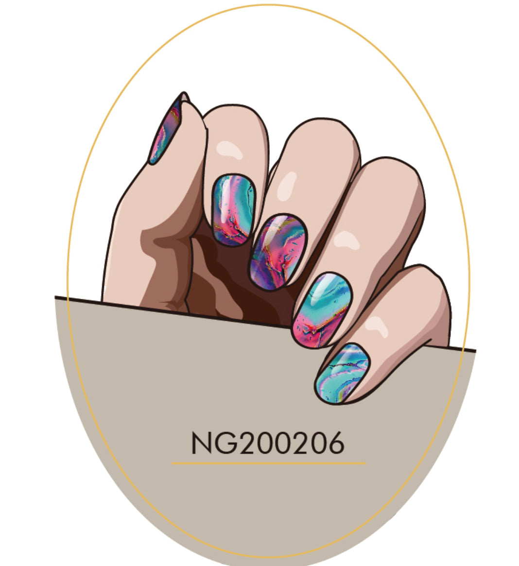 Sherbet Sundae Semi-Cured Gel Nail Wrap