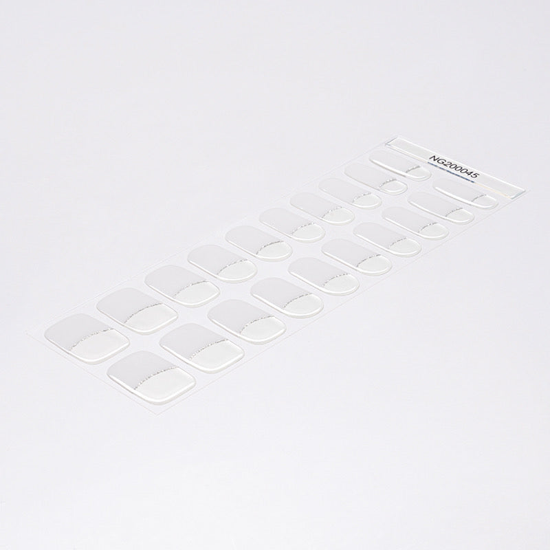 Silver Lining French Tip Semi-Cured Gel Nail Wrap