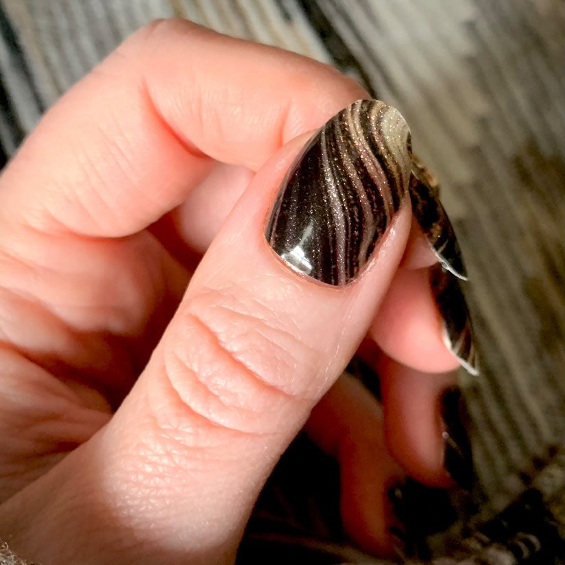 Gold Obsidian Semi-Cured Gel Nail Wrap