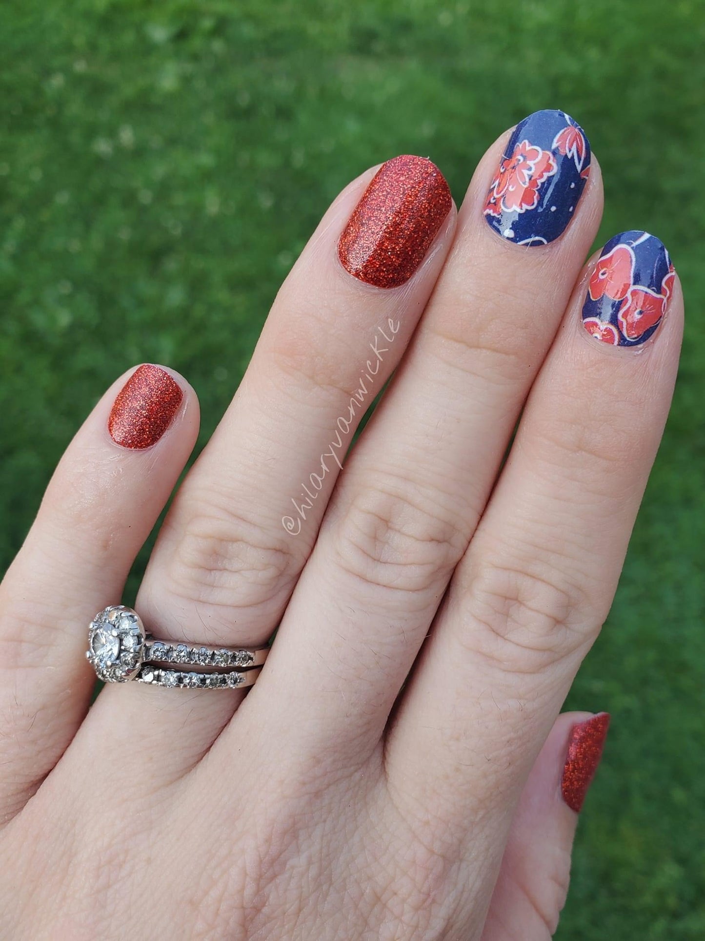 Navy & Red Floral - Limited Edition - Designed By Ramonica