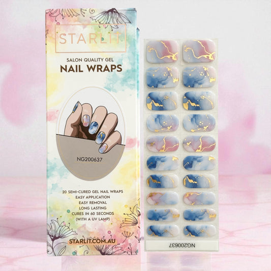 Marbleous Nights Semi-Cured Gel Nail Wrap