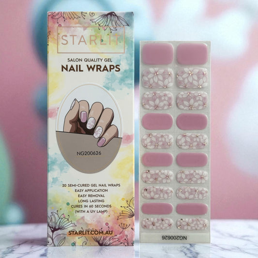 Springtime Serenade Semi-Cured Gel Nail Wrap