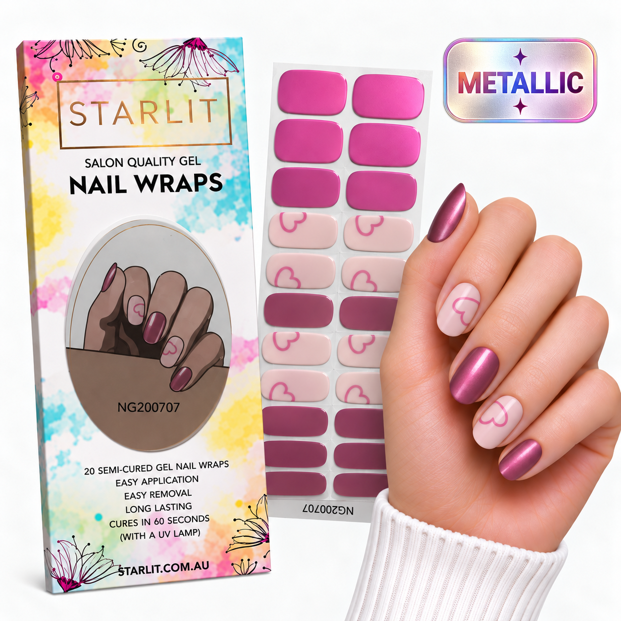 Caught Feelings Semi-Cured Gel Nail Wrap