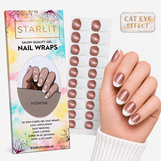 French Attraction Cat Eye Semi-Cured Gel Nail Wrap
