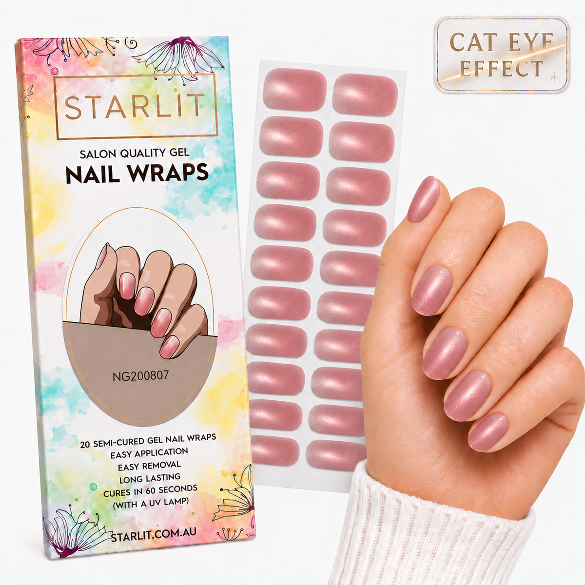 Eye Candy Cat Eye Semi-Cured Gel Nail Wrap