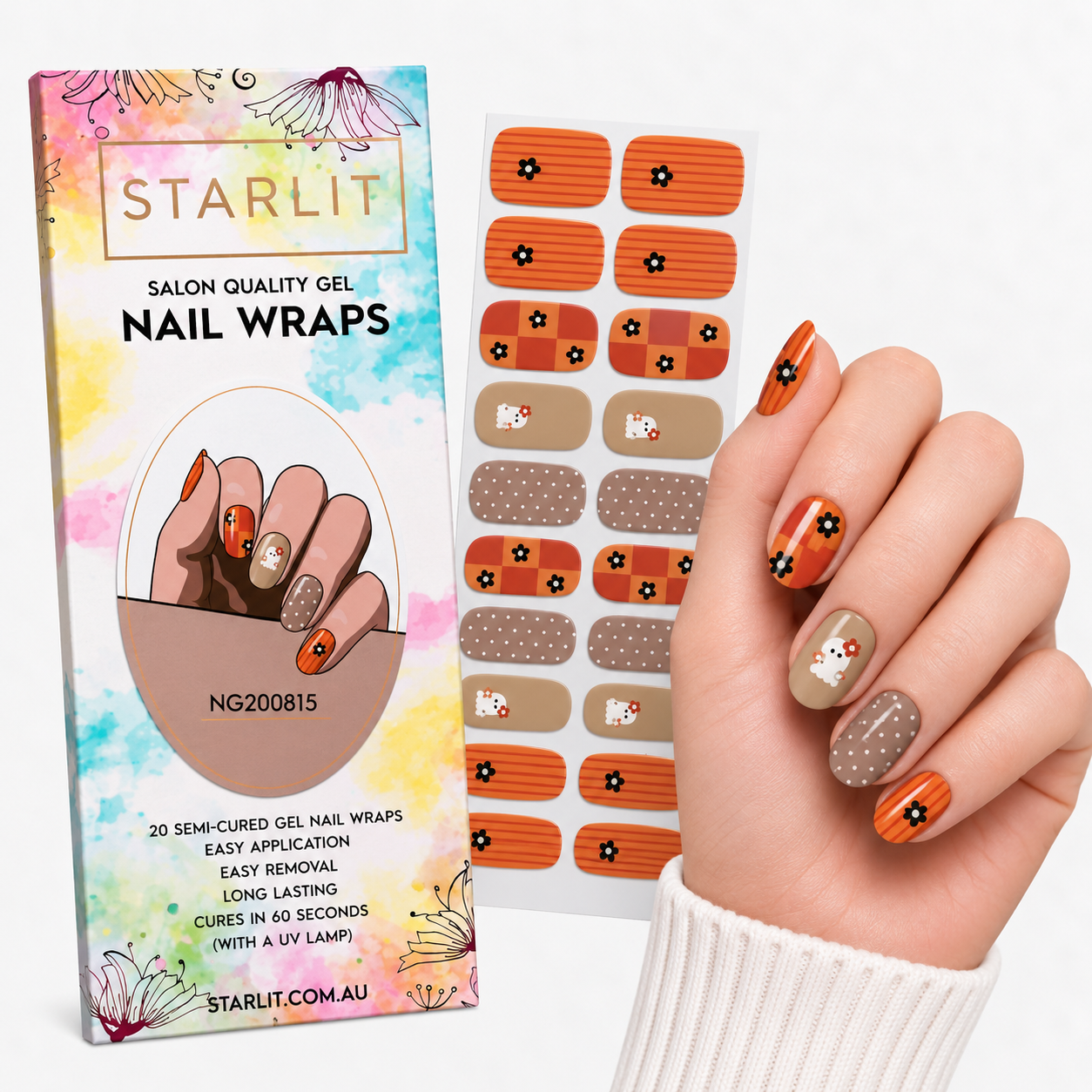 Boogie Frights Semi-Cured Gel Nail Wrap