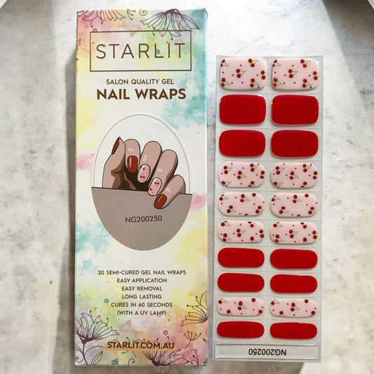 Cherrylicious Semi-Cured Gel Nail Wrap