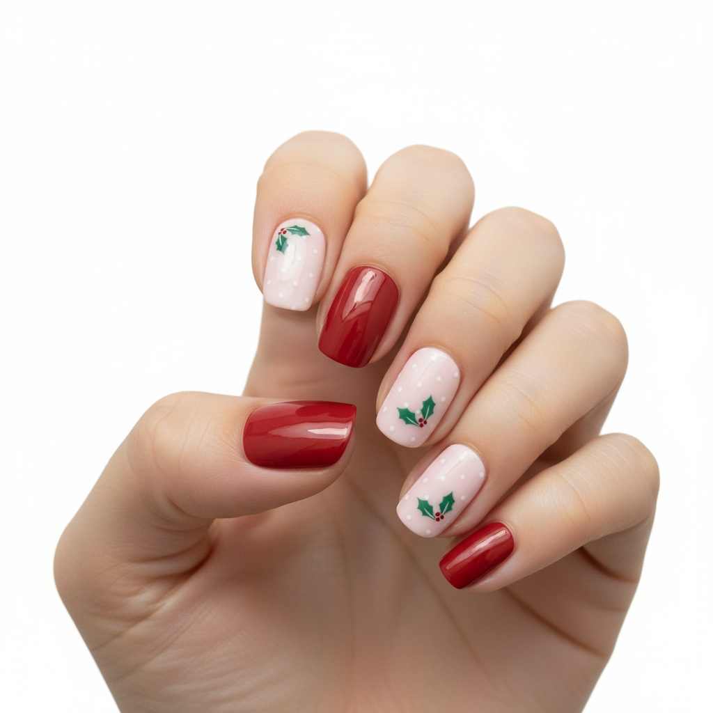 Under the Mistletoe Semi-Cured Gel Nail Wrap