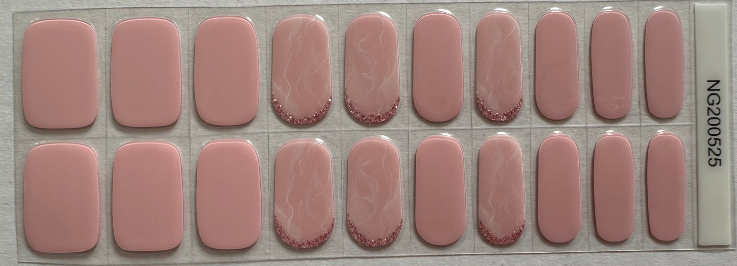 Pink Positive Semi-Cured Gel Nail Wrap