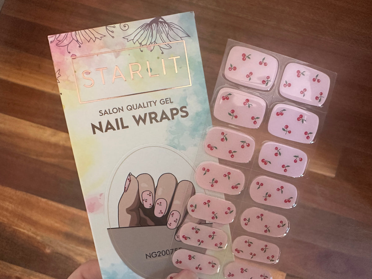 Cherry On Top Semi-Cured Gel Nail Wrap
