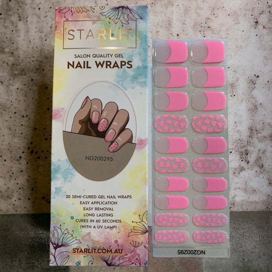 Tickled Pink French Semi-Cured Gel Nail Wrap