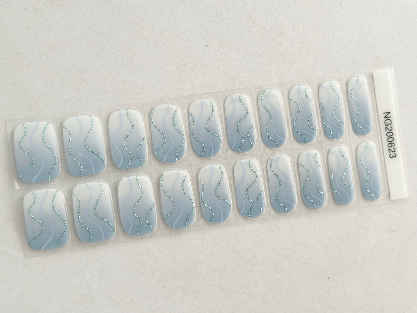 Cool Current Semi-Cured Gel Nail Wrap
