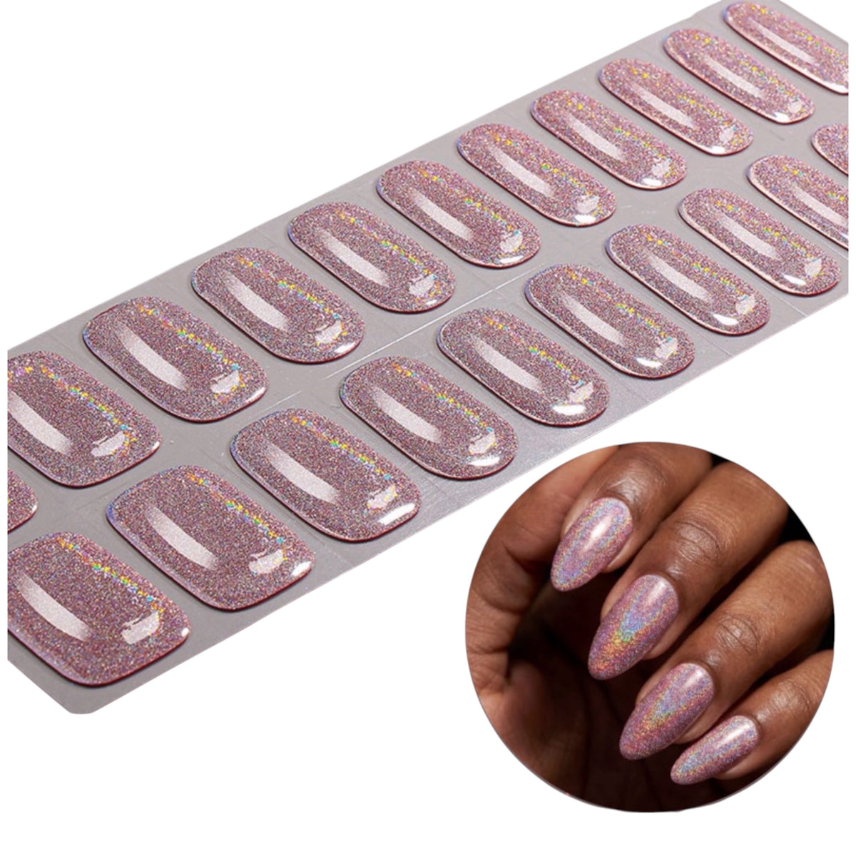 Rose Quartz Shimmer NO UV LIGHT Air Dry Gel Wraps