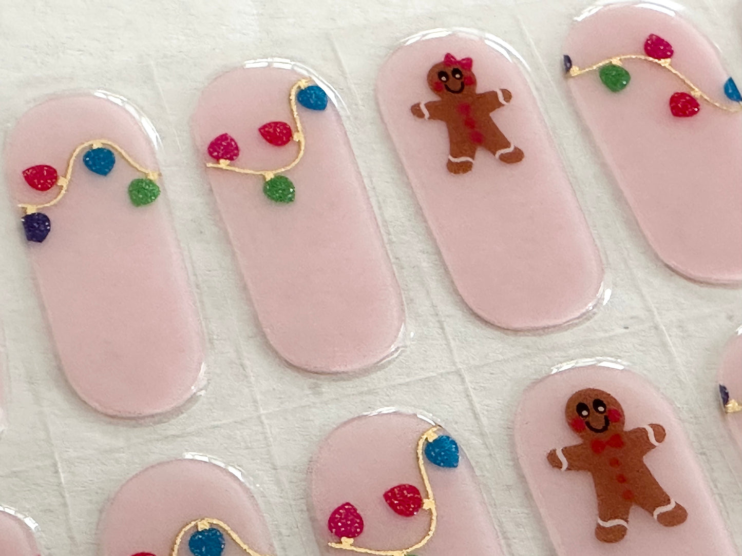 Gingerbread Lane Semi-Cured Gel Nail Wrap