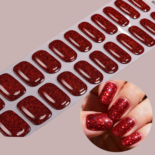 Red Hot NO UV LIGHT Air Dry Gel Wraps
