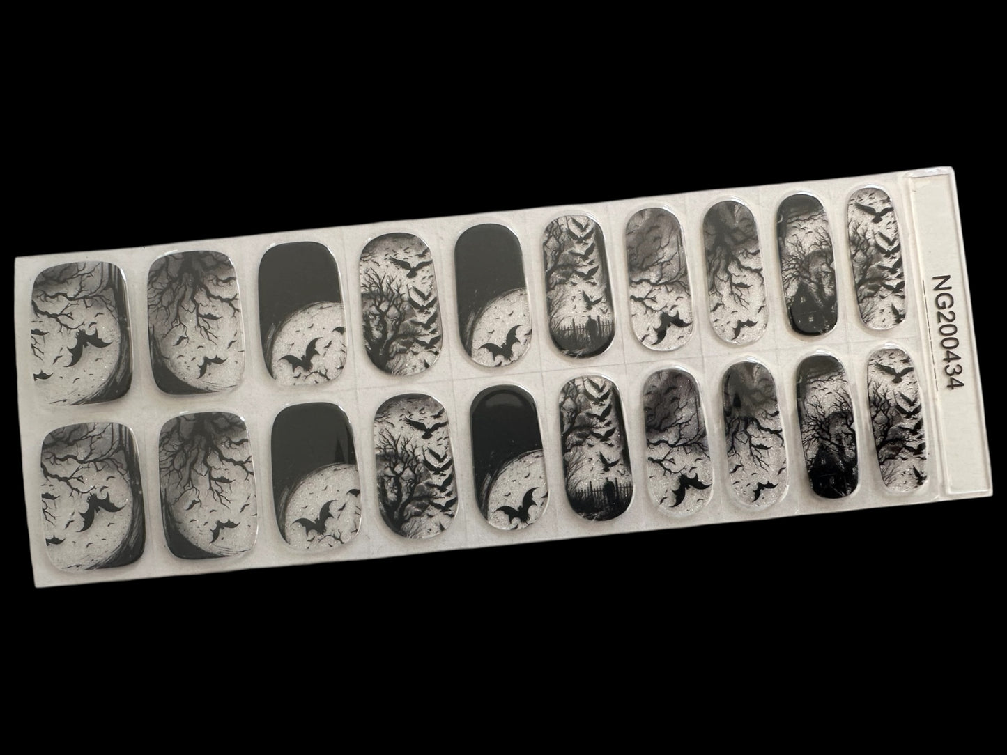 Bat To the Bone Semi-Cured Gel Nail Wrap