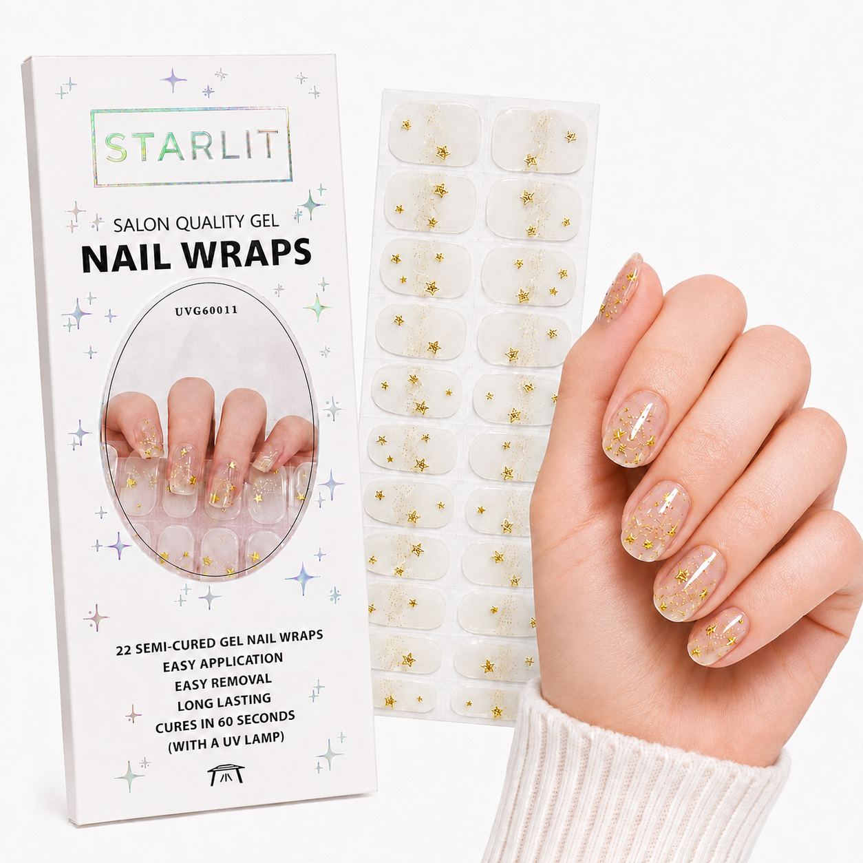 All Star Semi-Cured Gel Nail Wrap