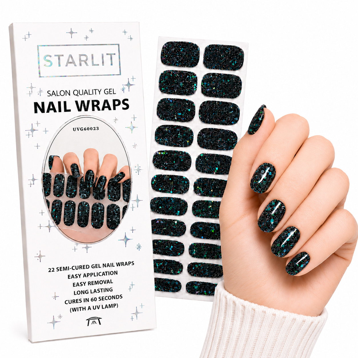 Dark Matter Semi-Cured Gel Nail Wrap