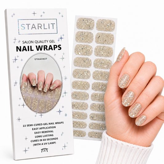 Bubbles and Bling Semi-Cured Gel Nail Wrap
