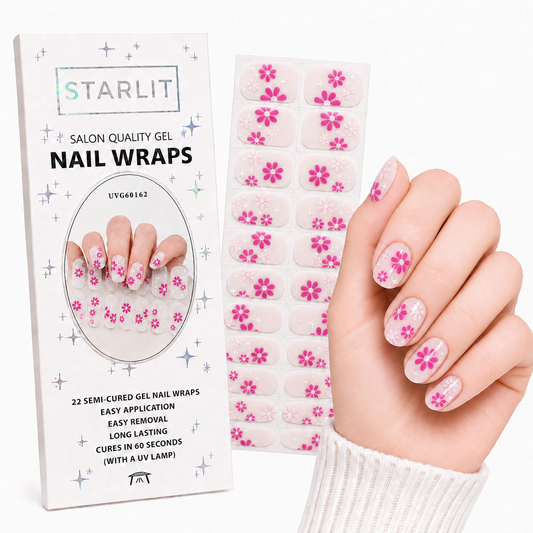 Blooming Lovely Semi-Cured Gel Nail Wrap