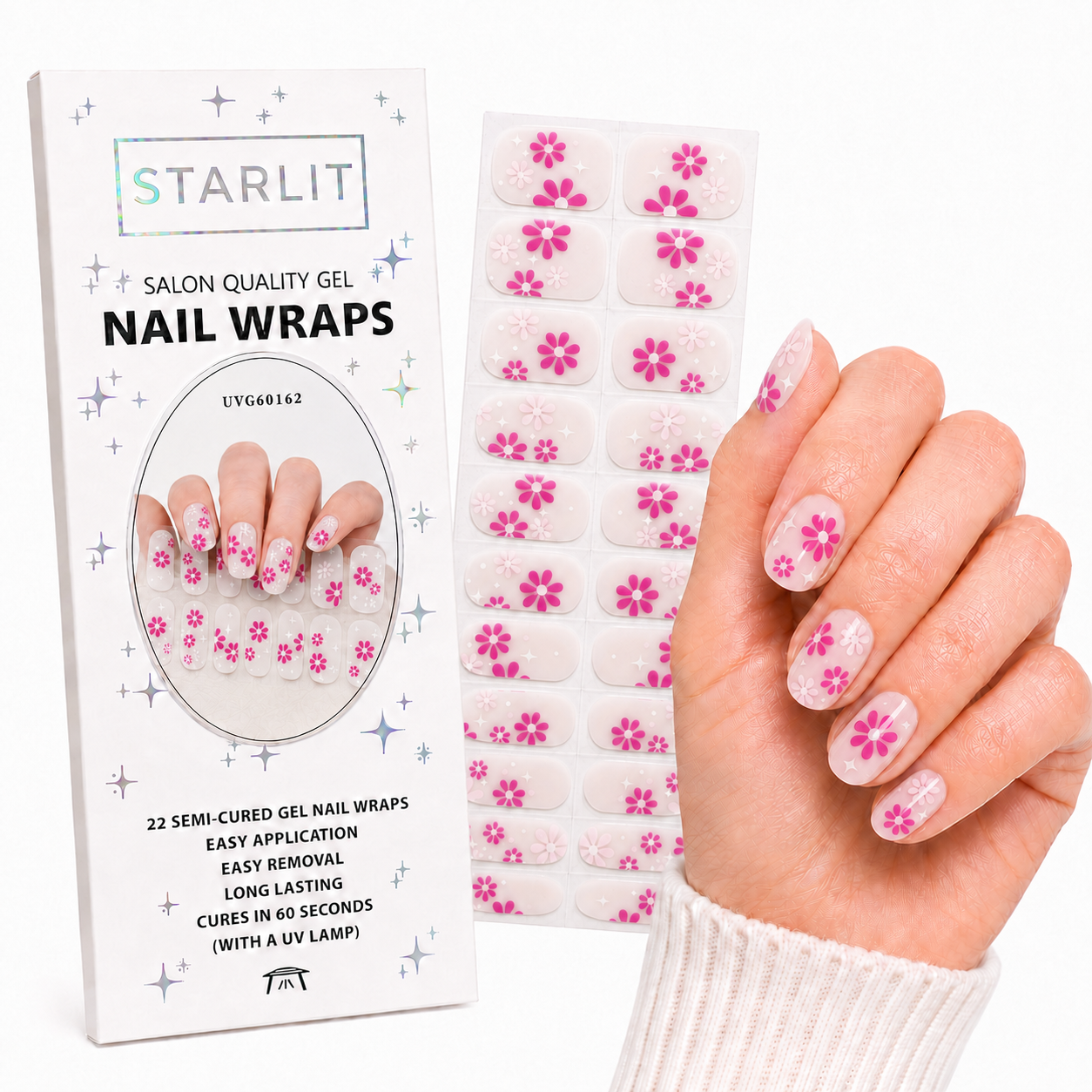 Blooming Lovely Semi-Cured Gel Nail Wrap