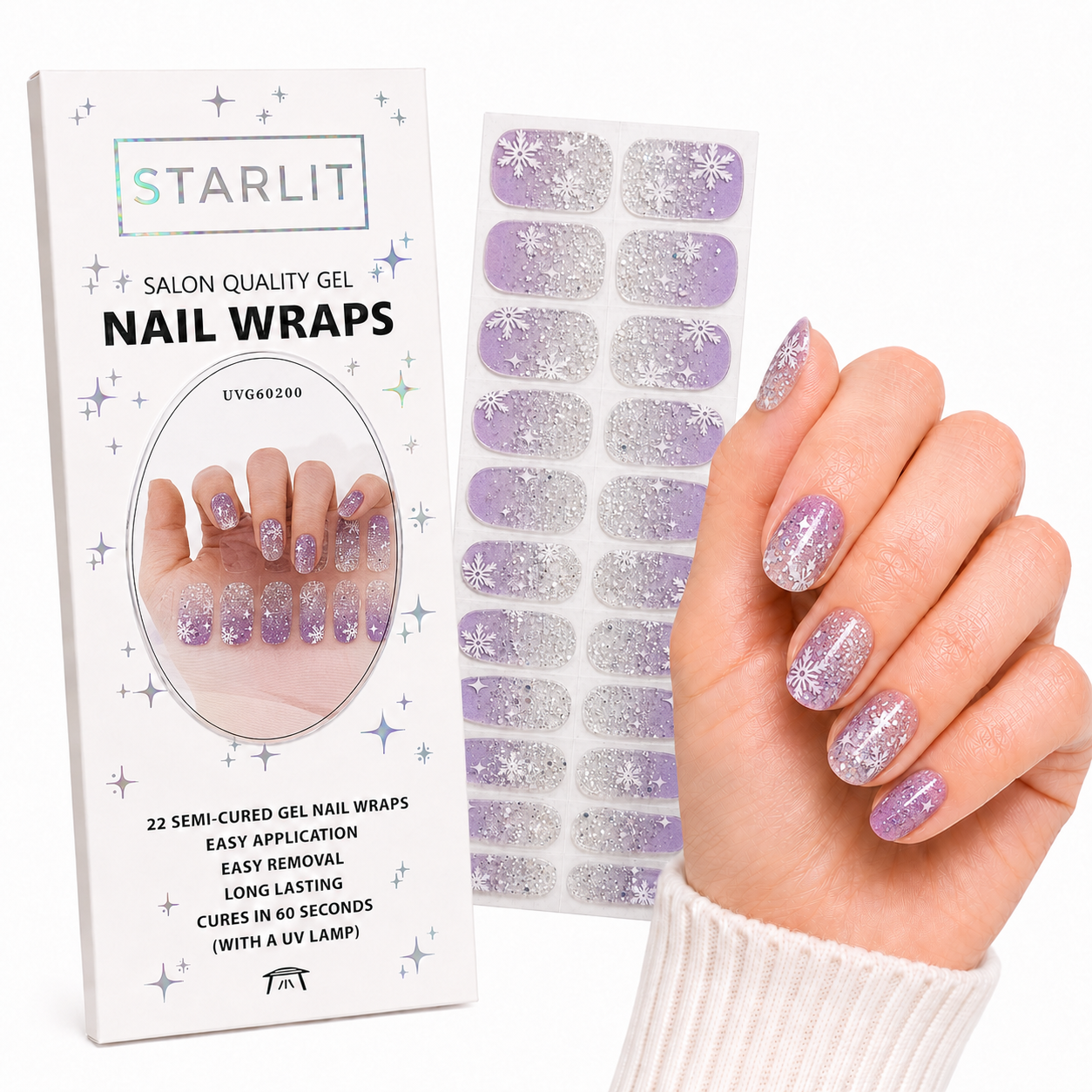 Snow Globe Semi-Cured Gel Nail Wrap