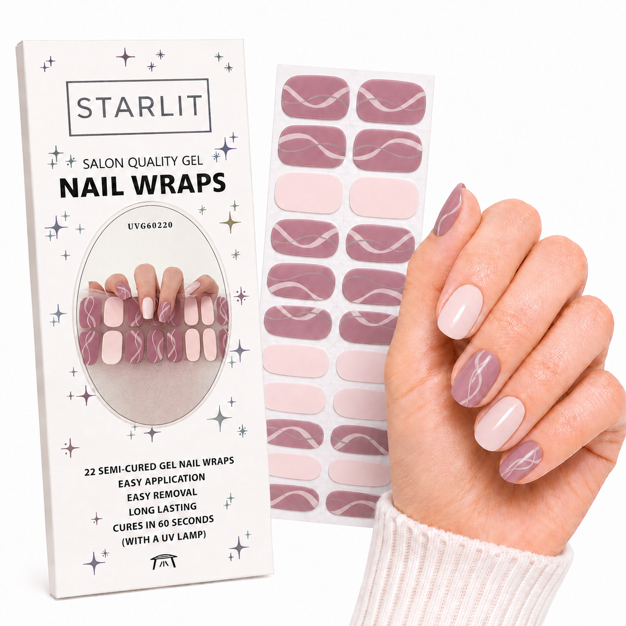 Crossed Paths Semi-Cured Gel Nail Wrap