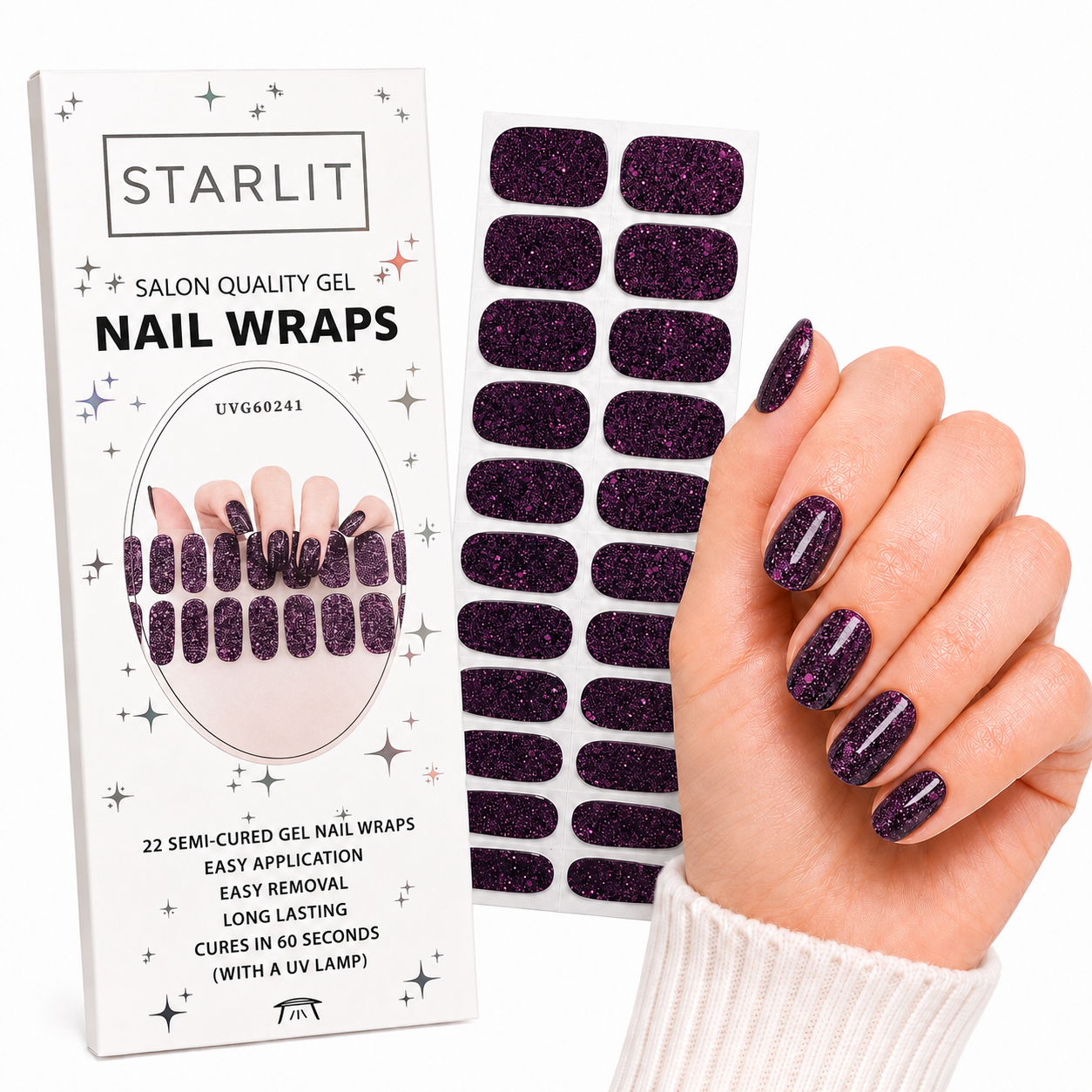 Midnight Mischief Semi-Cured Gel Nail Wrap