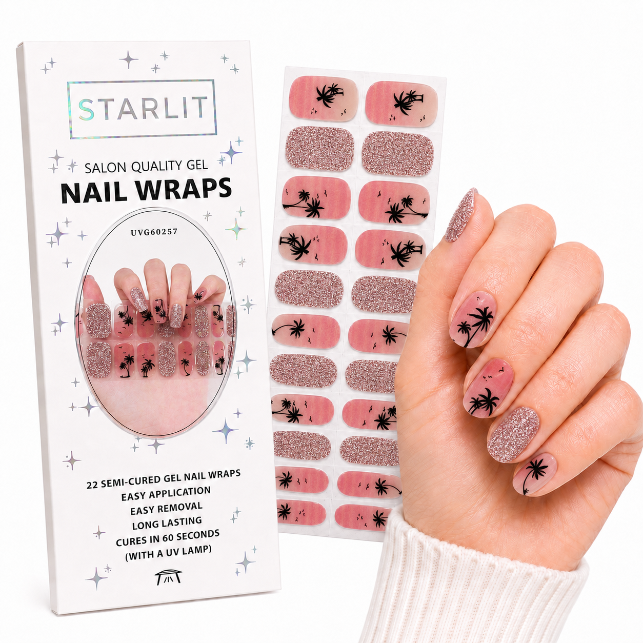 Coastal Glow Semi-Cured Gel Nail Wrap