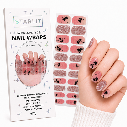Coastal Glow Semi-Cured Gel Nail Wrap