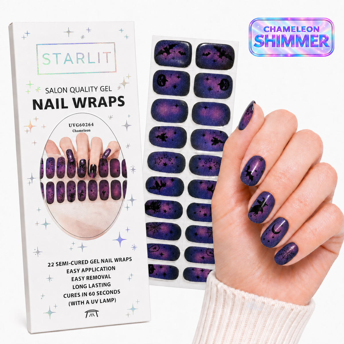 Boo Moon Rising Semi-Cured Gel Nail Wrap