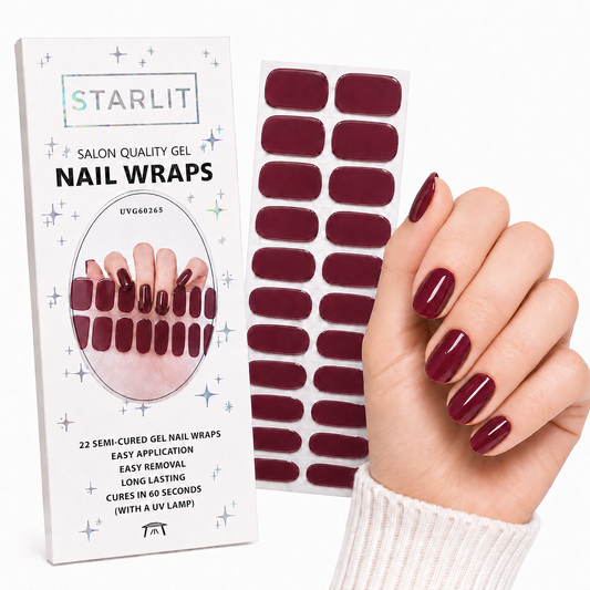 Cabernet Semi-Cured Gel Nail Wrap