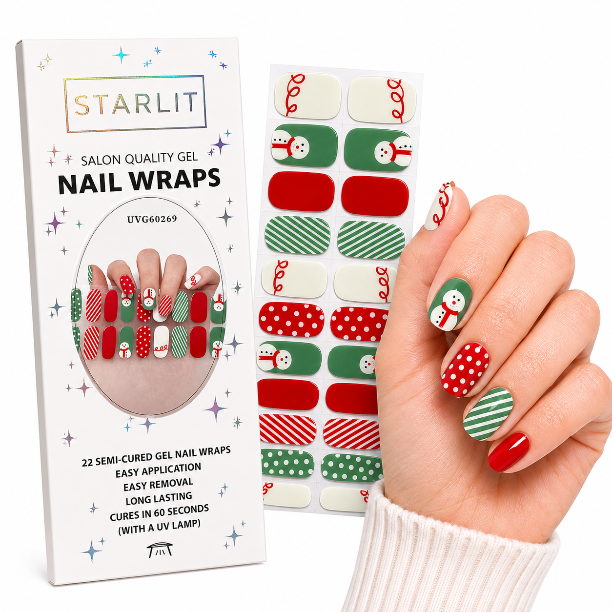 Snow Place Like Home Semi-Cured Gel Nail Wrap
