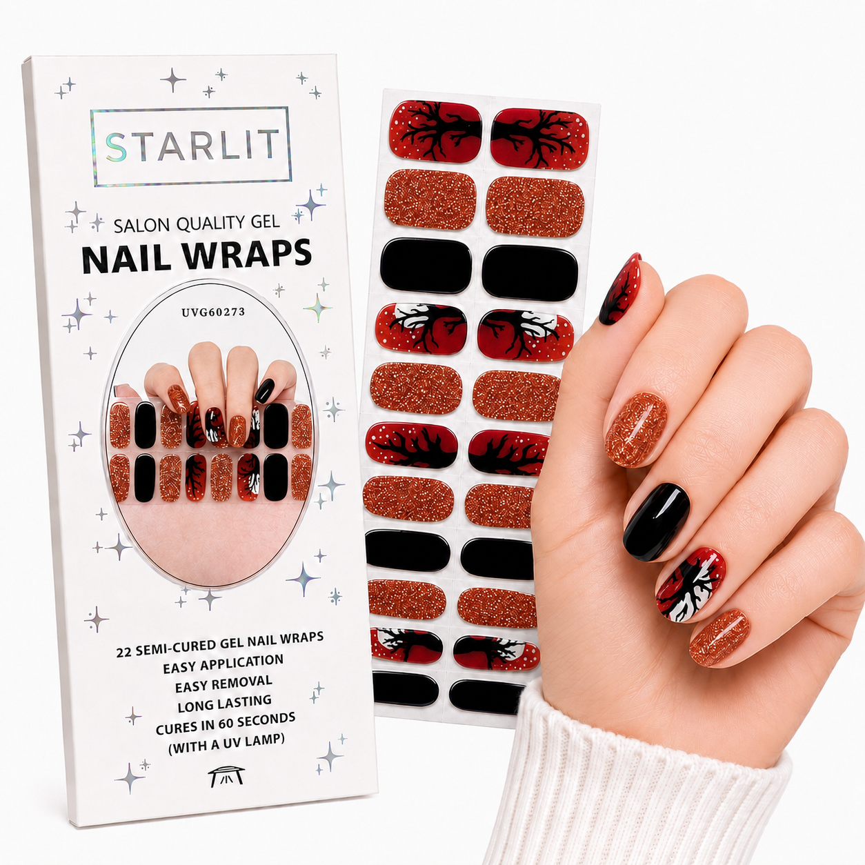 Midnight Woods Semi-Cured Gel Nail Wrap