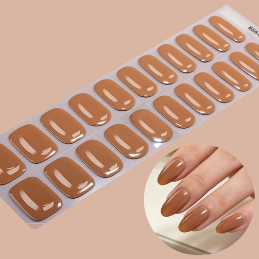 Velvet Cocoa NO UV LIGHT Air Dry Gel Wraps