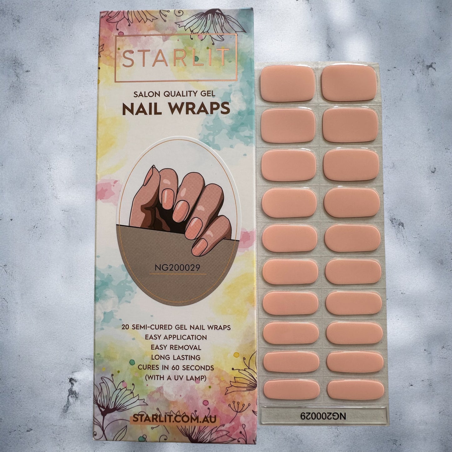 Peach Bellini Semi-Cured Gel Nail Wrap